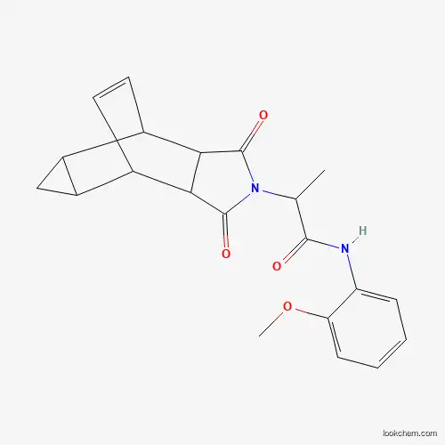 Molecular Structure of 1024026-79-6 (2-(1,3-dioxooctahydro-4,6-ethenocyclopropa[f]isoindol-2(1H)-yl)-N-(2-methoxyphenyl)propanamide)