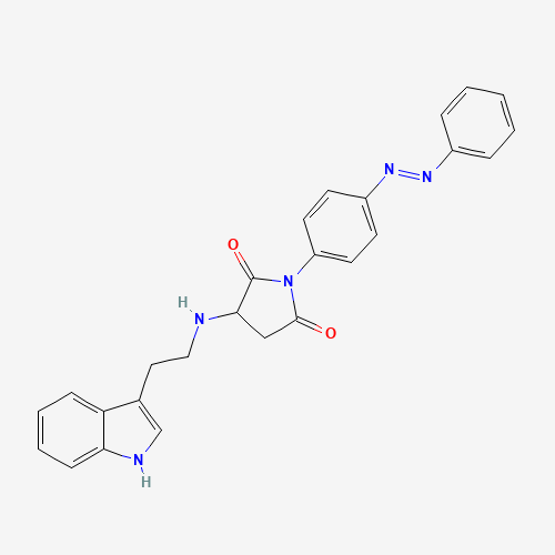 Molecular Structure of 1040922-58-4 (3-{[2-(1H-indol-3-yl)ethyl]amino}-1-{4-[(Z)-phenyldiazenyl]phenyl}pyrrolidine-2,5-dione)