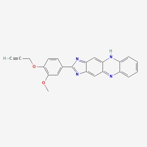 Molecular Structure of 114991-98-9 (2-(3-Methoxy-4-(2-propynyloxy)phenyl)-1H-imidazo(4,5-B)phenazine)