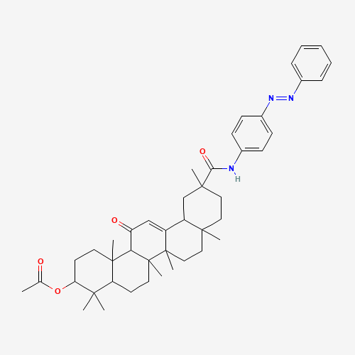 Molecular Structure of 1291073-95-4 (Olean-12-en-29-amide, 3-(acetyloxy)-11-oxo-N-[4-(phenylazo)phenyl]-)