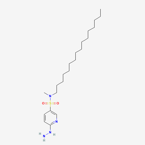 Molecular Structure of 1566-90-1 (N-hexadecyl-6-hydrazino-N-methyl-3-pyridinesulfonamide)