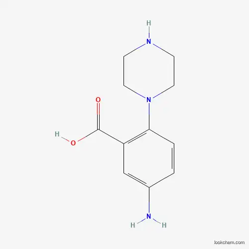 Molecular Structure of 168123-46-4 (5-Amino-2-piperazin-1-ylbenzoic acid)