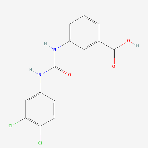 Molecular Structure of 196617-13-7 (3-{[(3,4-Dichlorophenyl)carbamoyl]amino}benzoic acid)