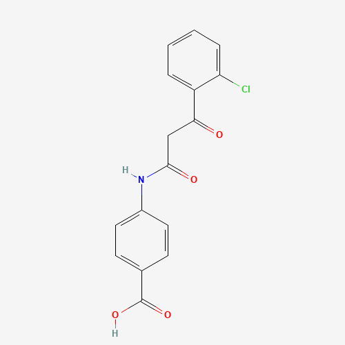 Molecular Structure of 196617-90-0 (4-{[3-(2-Chlorophenyl)-3-oxopropanoyl]amino}benzoic acid)