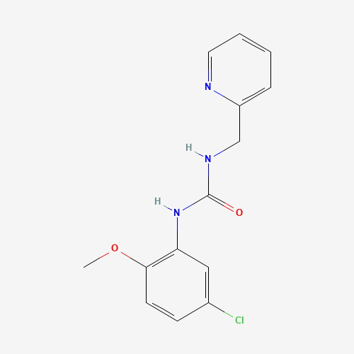 Molecular Structure of 196868-99-2 (1-(5-Chloro-2-methoxyphenyl)-3-(pyridin-2-ylmethyl)urea)