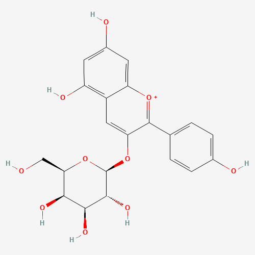 Molecular Structure of 197451-24-4 (Pelargonidin 3-galactoside ion)