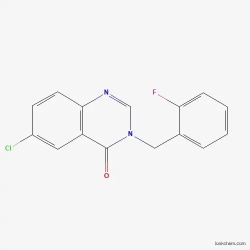 Molecular Structure of 302913-38-8 (6-Chloro-3-(2-fluorobenzyl)quinazolin-4(3H)-one)