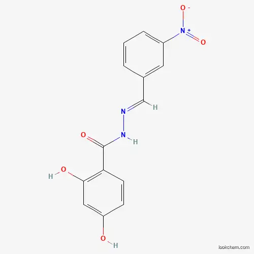 Molecular Structure of 304481-71-8 (2,4-dihydroxy-N'-[(E)-(3-nitrophenyl)methylidene]benzohydrazide)