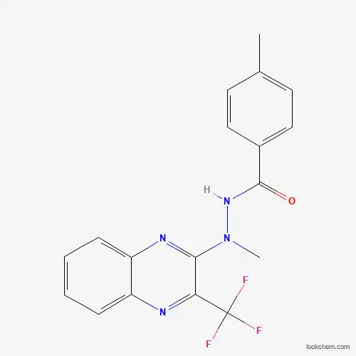 Molecular Structure of 343372-50-9 (N',4-dimethyl-N'-[3-(trifluoromethyl)quinoxalin-2-yl]benzohydrazide)
