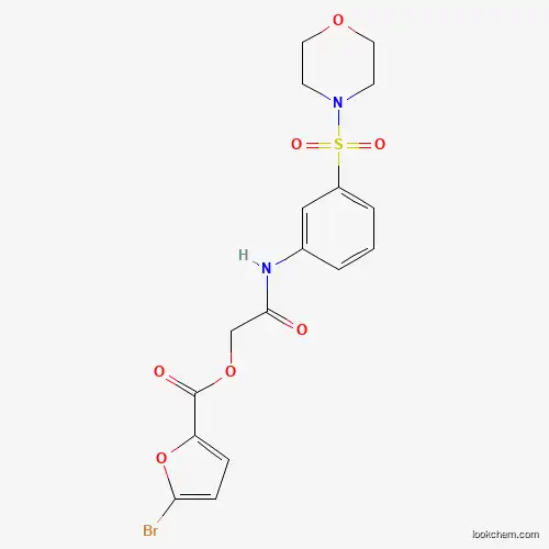 Molecular Structure of 386277-57-2 ([2-(3-Morpholin-4-ylsulfonylanilino)-2-oxoethyl] 5-bromofuran-2-carboxylate)