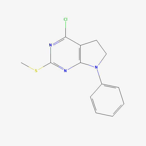4-CHLORO-6,7-DIHYDRO-2-(METHYLTHIO)-7-PHENYL-(5H)-PYRROLO[2,3-D]PYRIMIDINE