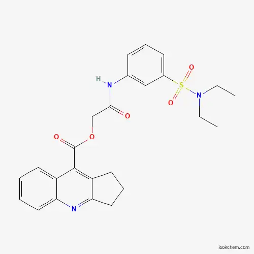 Molecular Structure of 438595-67-6 (2-[[3-[(Diethylamino)sulfonyl]phenyl]amino]-2-oxoethyl 2,3-dihydro-1H-cyclopenta[b]quinoline-9-carboxylate)