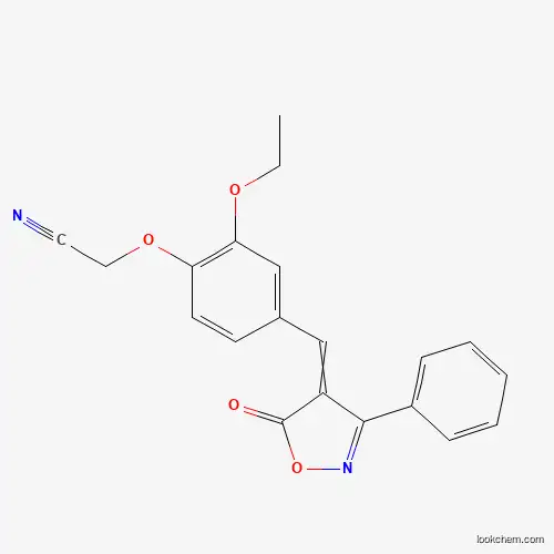 Molecular Structure of 445416-62-6 (2-[2-Ethoxy-4-[(5-oxo-3-phenyl-4(5H)-isoxazolylidene)methyl]phenoxy]acetonitrile)