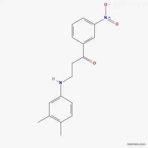 Molecular Structure of 477319-16-7 (3-(3,4-Dimethylanilino)-1-(3-nitrophenyl)-1-propanone)