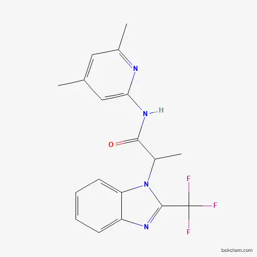 N-(4,6-dimethyl-2-pyridinyl)-2-[2-(trifluoromethyl)-1H-1,3-benzimidazol-1-yl]propanamide