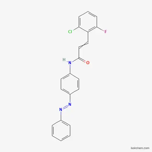 Molecular Structure of 544662-89-7 (2-Propenamide, 3-(2-chloro-6-fluorophenyl)-N-[4-(2-phenyldiazenyl)phenyl]-)