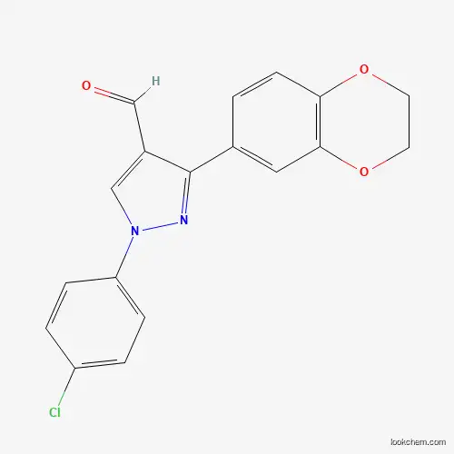1-(4-CHLOROPHENYL)-3-(2,3-DIHYDROBENZO[B][1,4]DIOXIN-6-YL)-1H-PYRAZOLE-4-CARBALDEHYDE