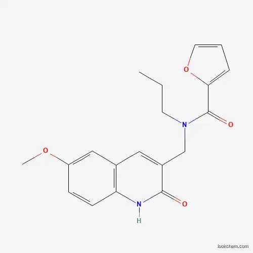 Molecular Structure of 674364-03-5 (N-[(6-methoxy-2-oxo-1H-quinolin-3-yl)methyl]-N-propylfuran-2-carboxamide)