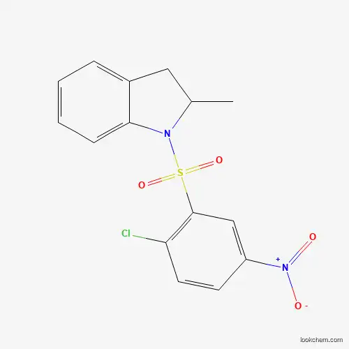 Molecular Structure of 728036-70-2 (1-[(2-Chloro-5-nitrophenyl)sulfonyl]-2-methylindoline)