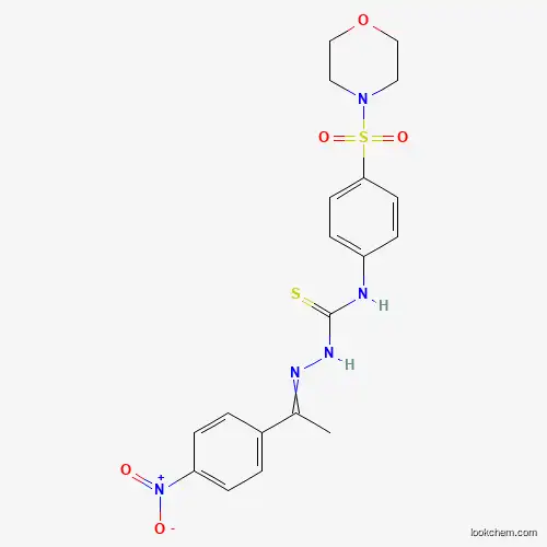 Molecular Structure of 748137-19-1 (N-[4-(4-Morpholinylsulfonyl)phenyl]-2-[1-(4-nitrophenyl)ethylidene]hydrazinecarbothioamide)