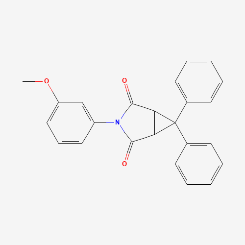 Molecular Structure of 799835-95-3 (3-(3-Methoxyphenyl)-6,6-diphenyl-3-azabicyclo[3.1.0]hexane-2,4-dione)