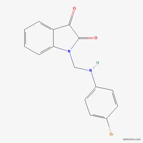 Molecular Structure of 84003-10-1 (1-[(4-Bromoanilino)methyl]indole-2,3-dione)
