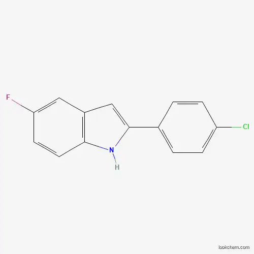 Molecular Structure of 881040-32-0 (2-(4-chlorophenyl)-5-fluoro-1H-indole)