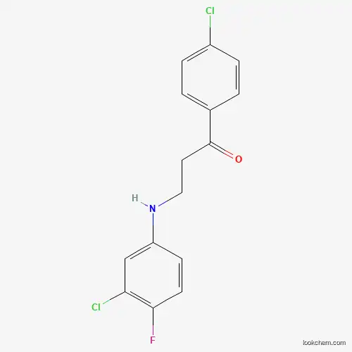 3-(3-Chloro-4-fluoroanilino)-1-(4-chlorophenyl)-1-propanone