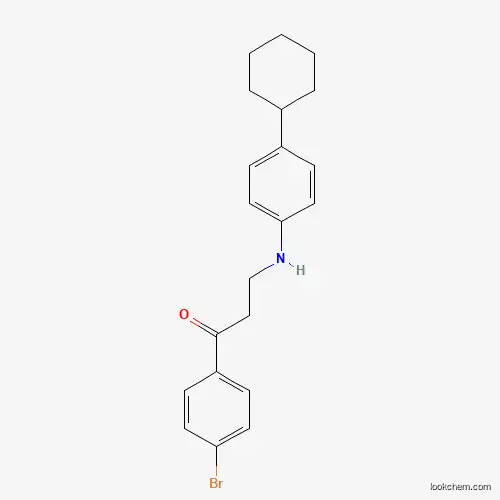 Molecular Structure of 882748-67-6 (1-(4-Bromophenyl)-3-(4-cyclohexylanilino)-1-propanone)