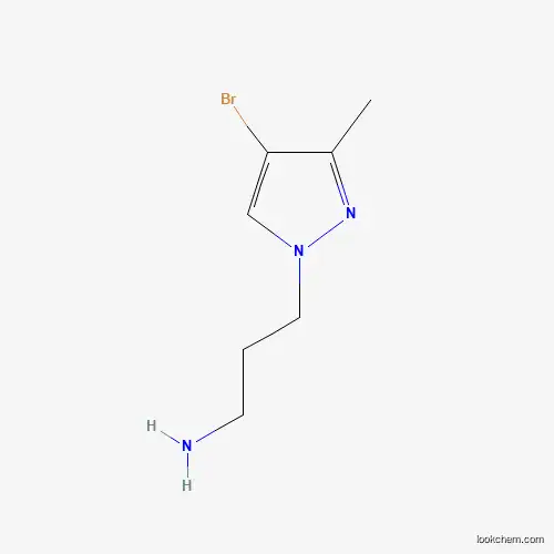 Molecular Structure of 1000802-71-0 (3-(4-bromo-3-methyl-1H-pyrazol-1-yl)propan-1-amine)