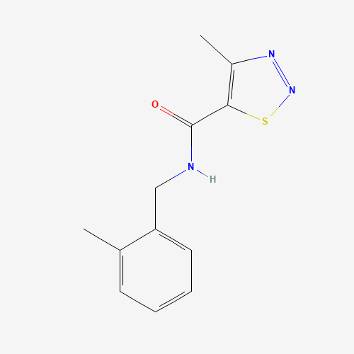 Molecular Structure of 1000878-49-8 (4-Methyl-N-[(2-methylphenyl)methyl]-1,2,3-thiadiazole-5-carboxamide)