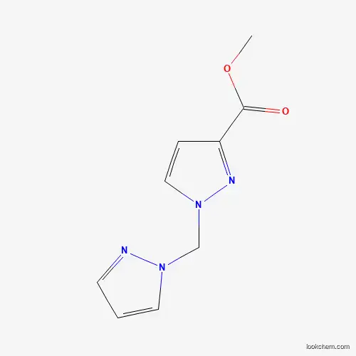 Molecular Structure of 1001499-89-3 (Methyl 1-((1H-pyrazol-1-yl)methyl)-1H-pyrazole-3-carboxylate)