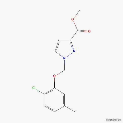 Molecular Structure of 1001499-96-2 (methyl 1-[(2-chloro-5-methylphenoxy)methyl]-1H-pyrazole-3-carboxylate)