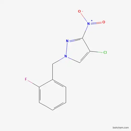 Molecular Structure of 1001500-06-6 (4-chloro-1-(2-fluorobenzyl)-3-nitro-1H-pyrazole)