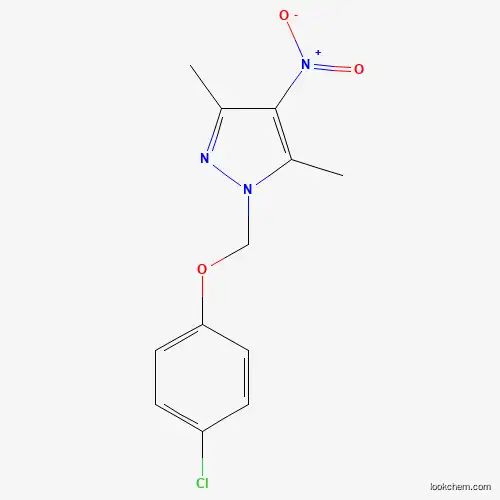 Molecular Structure of 1001519-05-6 (1-(4-Chloro-phenoxymethyl)-3,5-dimethyl-4-nitro-1H-pyrazole)
