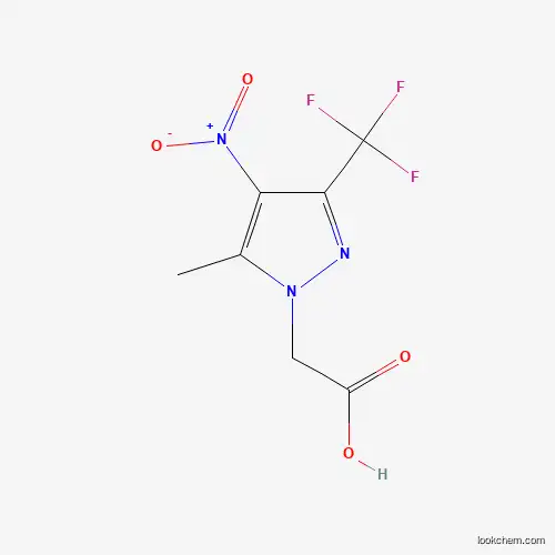 Molecular Structure of 1001754-77-3 (2-[5-methyl-4-nitro-3-(trifluoromethyl)pyrazol-1-yl]acetic Acid)