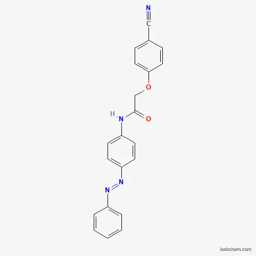 Molecular Structure of 1001781-58-3 (Acetamide, 2-(4-cyanophenoxy)-N-[4-[(1E)-2-phenyldiazenyl]phenyl]-)