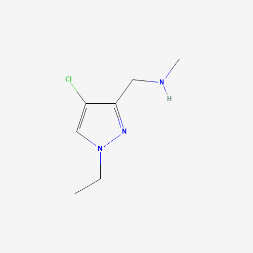 Molecular Structure of 1002032-49-6 ((4-Chloro-1-ethyl-1H-pyrazol-3-ylmethyl)-methyl-amine)
