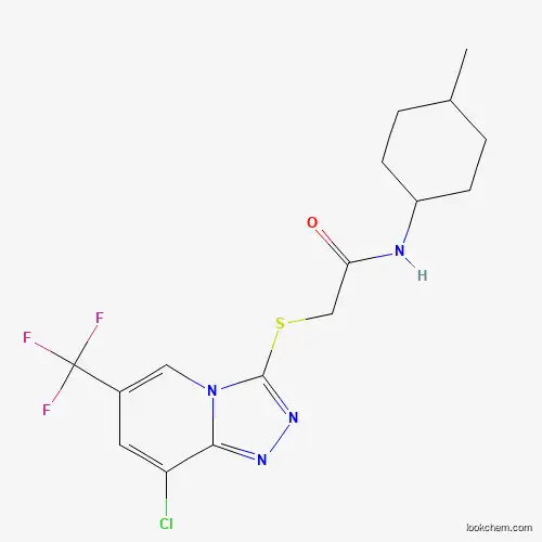 Molecular Structure of 1003494-11-8 (2-[[8-Chloro-6-(trifluoromethyl)-1,2,4-triazolo[4,3-a]pyridin-3-yl]thio]-N-(4-methylcyclohexyl)acetamide)