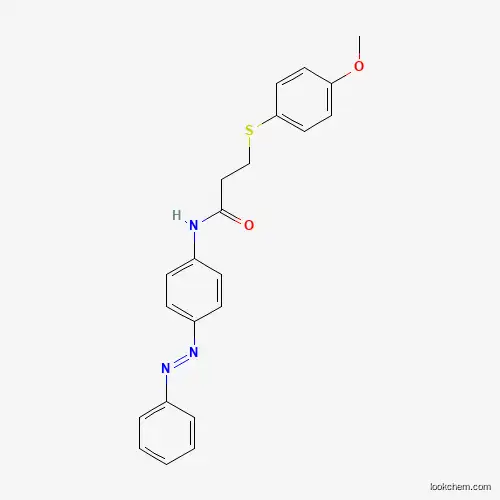 Molecular Structure of 1003526-55-3 ((E)-3-((4-methoxyphenyl)thio)-N-(4-(phenyldiazenyl)phenyl)propanamide)