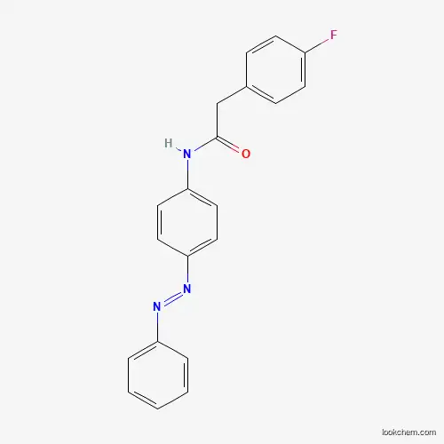 Molecular Structure of 1004254-22-1 ((E)-2-(4-fluorophenyl)-N-(4-(phenyldiazenyl)phenyl)acetamide)