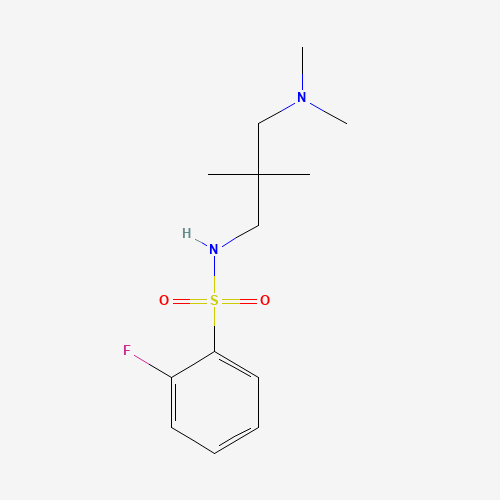 Molecular Structure of 1156112-30-9 (N-[3-(dimethylamino)-2,2-dimethylpropyl]-2-fluorobenzenesulfonamide)