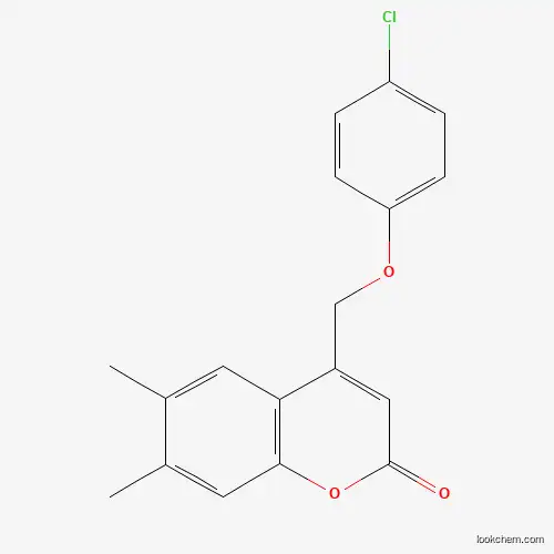 Molecular Structure of 146463-75-4 (4-[(4-Chlorophenoxy)methyl]-6,7-dimethyl-2H-1-benzopyran-2-one)