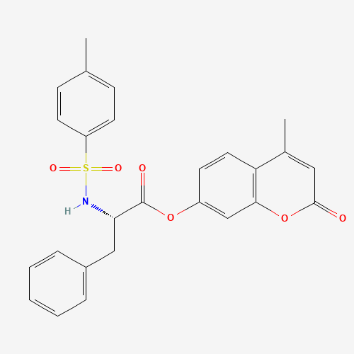 Molecular Structure of 152061-79-5 (4-methyl-2-oxo-2H-chromen-7-yl (2S)-2-{[(4-methylphenyl)sulfonyl]amino}-3-phenylpropanoate)