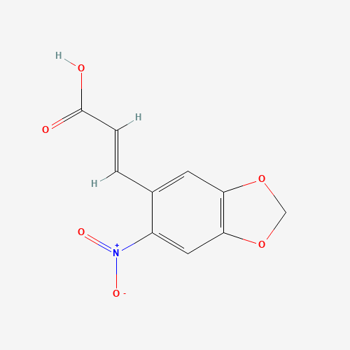 Molecular Structure of 156774-73-1 (3-(6-Nitrobenzo[d][1,3]dioxol-5-yl)acrylic acid)