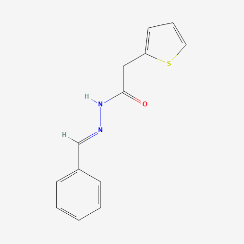 Molecular Structure of 1616928-17-6 (N-[(E)-benzylideneamino]-2-thiophen-2-ylacetamide)