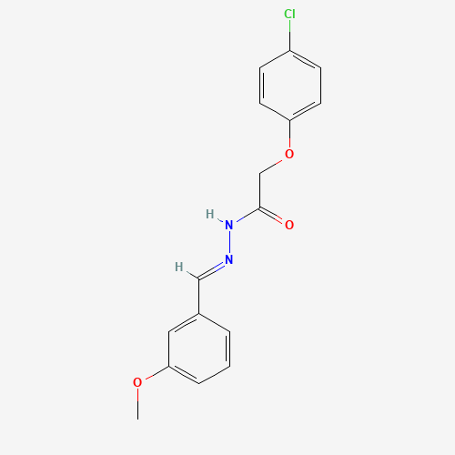 Molecular Structure of 194425-21-3 (2-(4-chlorophenoxy)-N'-(3-methoxybenzylidene)acetohydrazide)