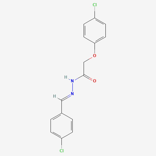Molecular Structure of 194425-28-0 (N'-(4-chlorobenzylidene)-2-(4-chlorophenoxy)acetohydrazide)