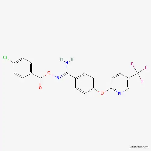 Molecular Structure of 263161-36-0 ([(Z)-[amino-[4-[5-(trifluoromethyl)pyridin-2-yl]oxyphenyl]methylidene]amino] 4-chlorobenzoate)