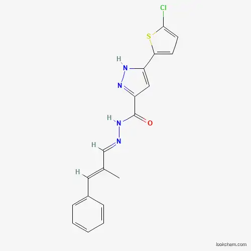 Molecular Structure of 303207-03-6 (5-(5-Chlorothiophen-2-yl)-N'-(2-methyl-3-phenylallylidene)-1H-pyrazole-3-carbohydrazide)
